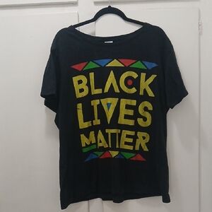 Black Graphic Women's Tee with Bold Statement